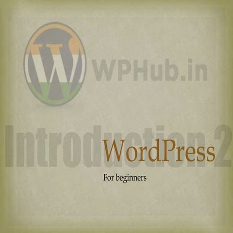 Introduction to WordPress | PPT