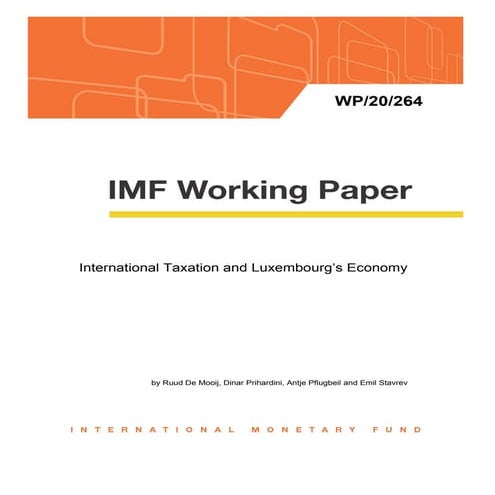 International Taxation and Luxembourg's Economy