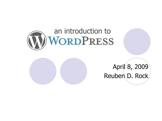 Introduction to Wordpress