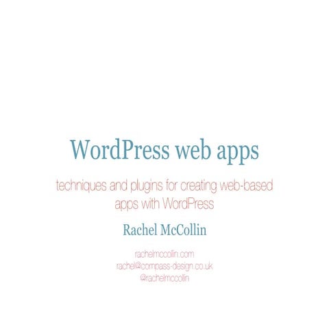 WordPress Web Apps