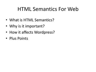 HTML Semantics For Wordpress