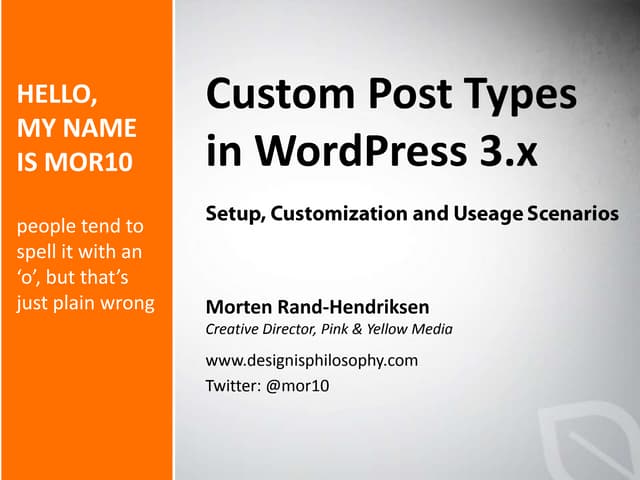Wp meetup custom post types