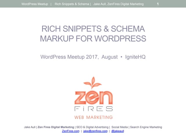 Rich Snippets & Schema Markup for Wordpress