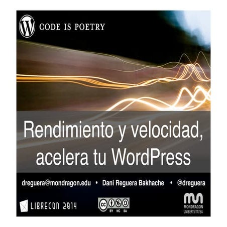 Rendimiento y velocidad, acelera tu sitio WordPress
