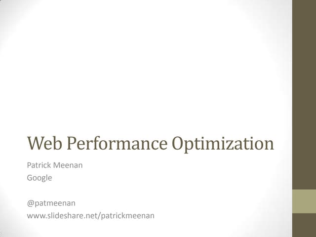 Web Performance Optimization