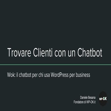 Trovare clienti con un chatbot