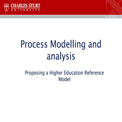 Process Modeling and analysis Proposing a Higher Education Reference ...