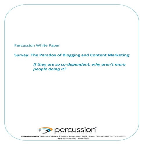 The Paradox of Blogging and Content Marketing