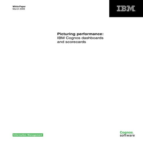 Picture Performance - Dashboards and Scorecards | PDF
