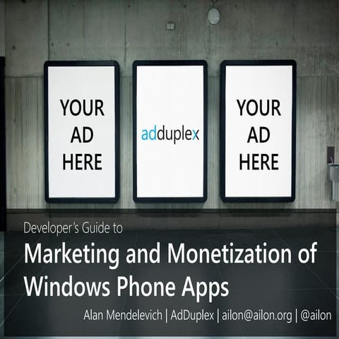 Developer's Guide to Marketing and Monetization of Windows Phone Apps