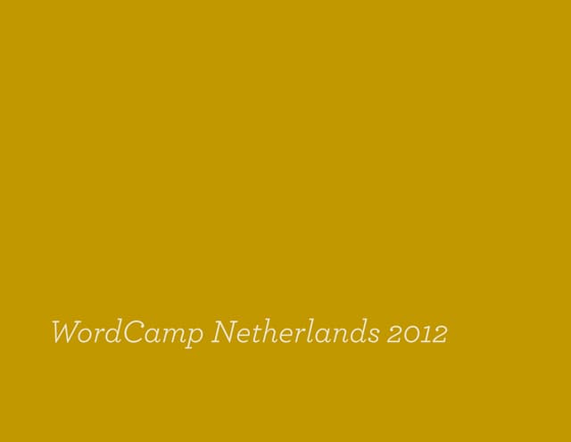 You Don't Know Query (WordCamp Netherlands 2012)