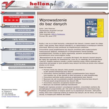 Wprowadzenie do baz danych