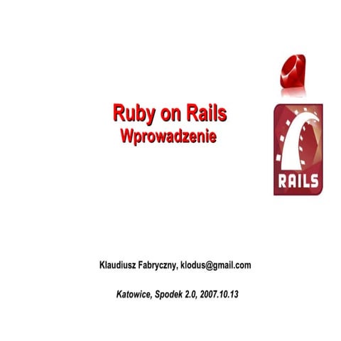 Wprowadzenie do Ruby on Rails | PDF