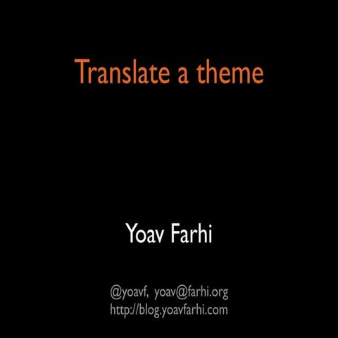 WordPress theme translation