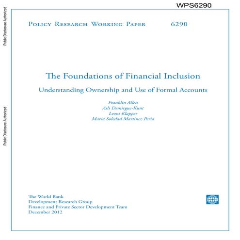 A Study of the Role of Financial Inclusion in Womens Empowerment | PDF