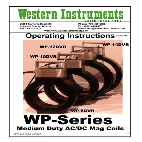 Wp series manual