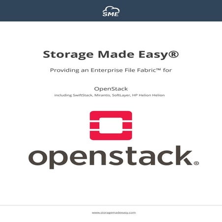 The Enterprise File Fabric for OpenStack