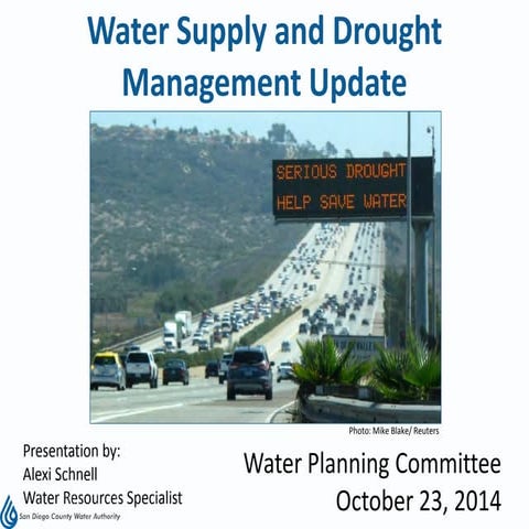 Water Supply and Drought Managment Update - Oct. 23, 2014