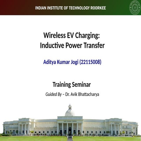 Wireless Charging of Electric Vehicles | PPTX