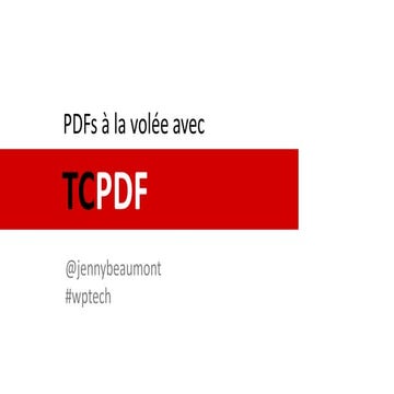 PDFs à la volée avec TCPDF | PPTX