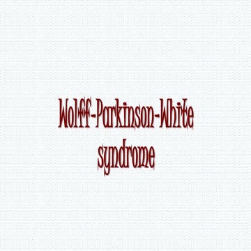Wolff–Parkinson–White syndrome