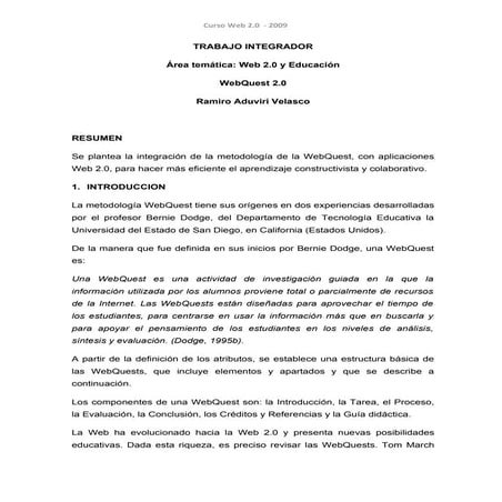 WebQuest 2.0