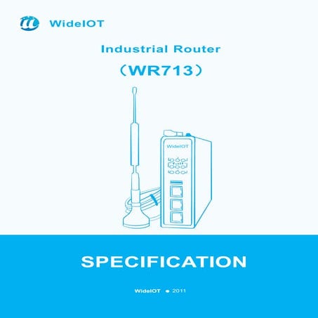 【SPECIFICATION】WideIOT Industrial Router WR212 | PDF