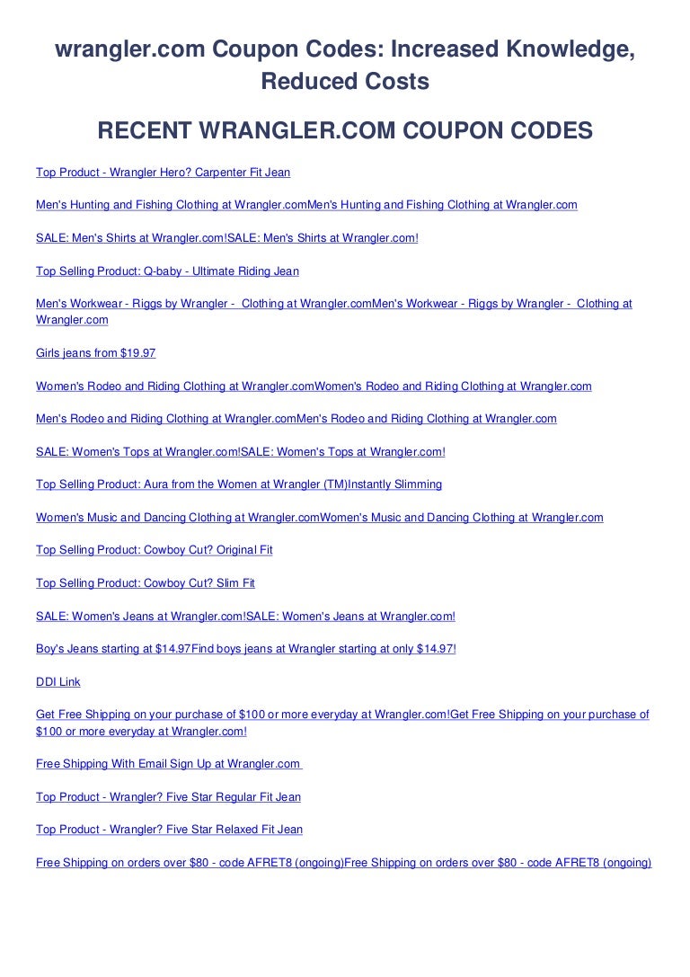 wrangler jeans coupon