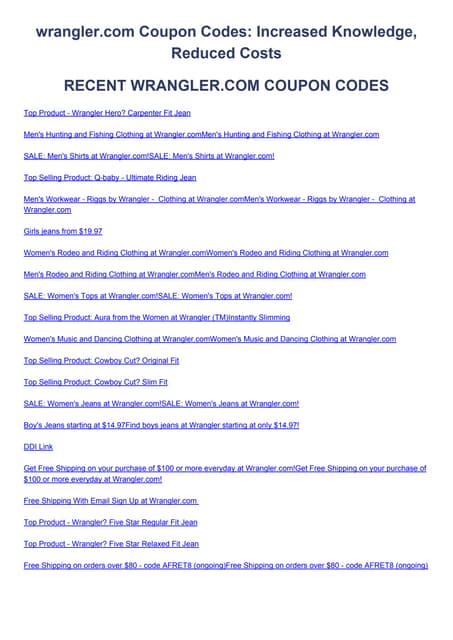 wrangler coupon code