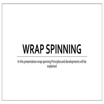 Wrap spinning
