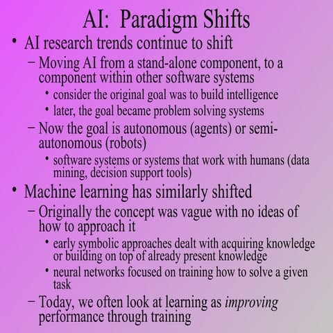 AI:  Paradigm Shifts; author explores how AI will change with research