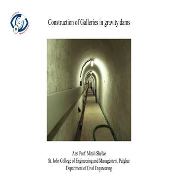 WRE II construction of galleries in gravity dams | PDF