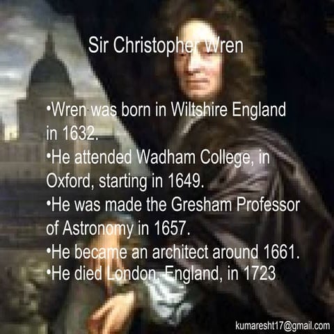 sir christopher wren and works