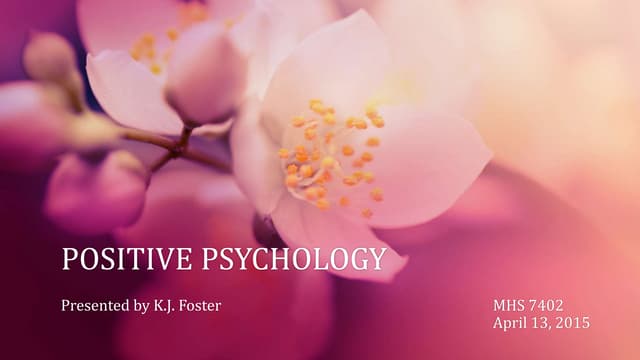 Positive psychology