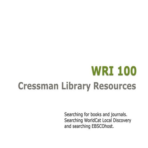 World Cat For Genealogy (With Screenshots) | PPT
