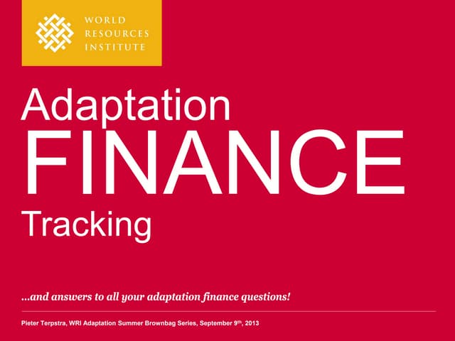 Adaptation Finance Tracking