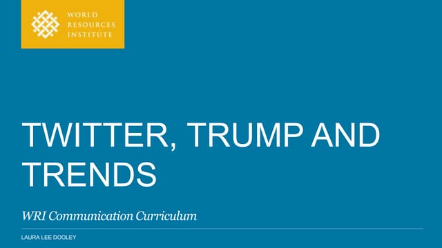 Twitter, Trump and Trends