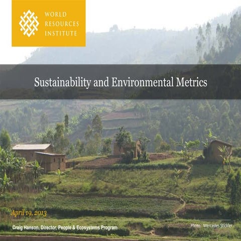 Sustainability and Environmental Metrics
