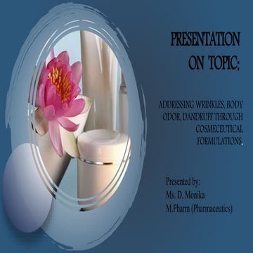 Addressing wrinkles, body odor & dandruff through cosmeceutical preparations