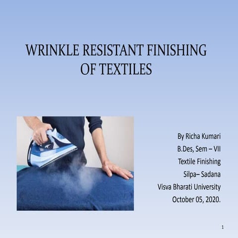 Wrinkle resist finish