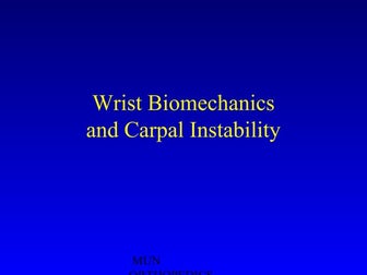 Wrist biomechanics