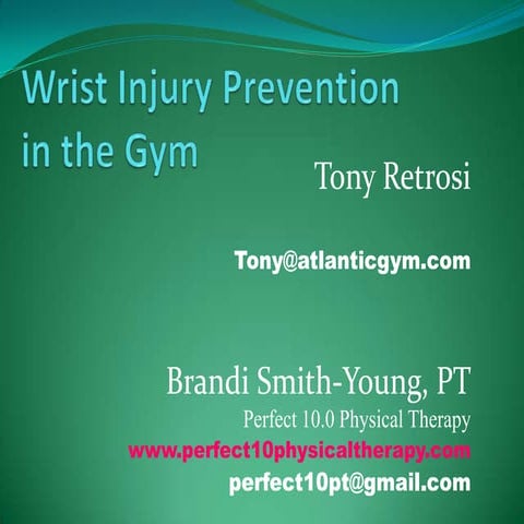 Wrist injury prevention in the gym