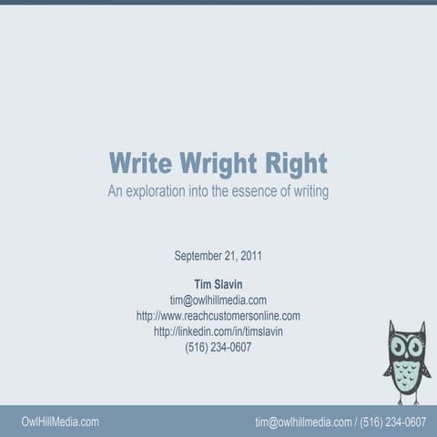 Write Wright Right