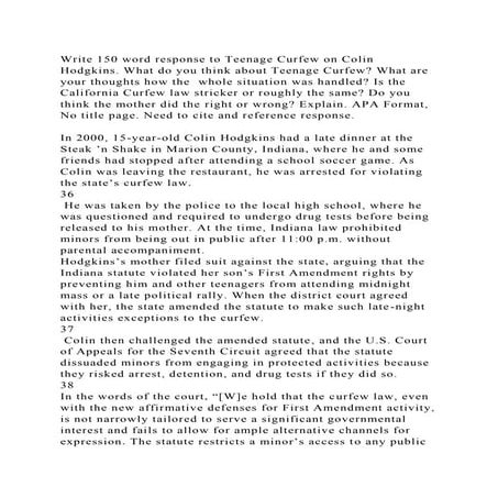 Curfew Essay | PDF