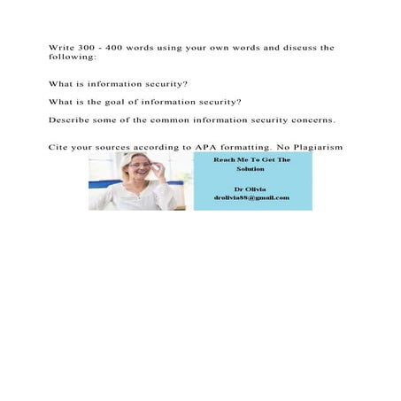Write 300 - 400 words using your own words and discuss the following.docx