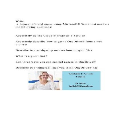 Write a 1-page informal paper using Microsoft® Word that answe.docx