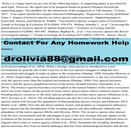 Write a 2-3 page report on any one of the following topics. A support.pdf