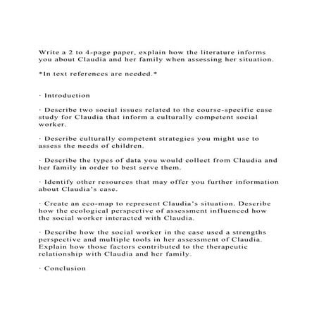 Write a 2 to 4-page paper, explain how the literature informs yo.docx