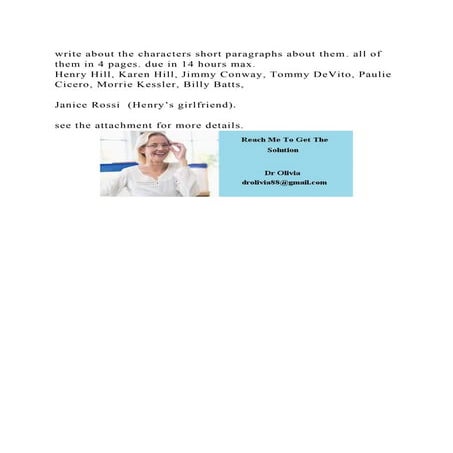 write about the characters short paragraphs about them‏. all of them.docx