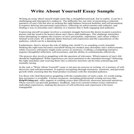 Write About Yourself Essay Sample.pdf